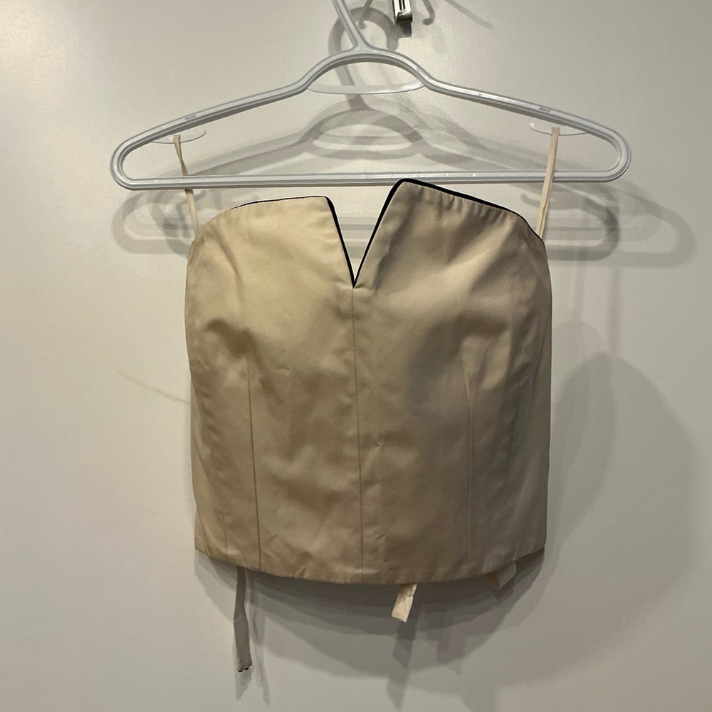 Archival YSL by Stefano Plato 2008 structured silk bustier size fr36 us0 - Picture 2 of 13